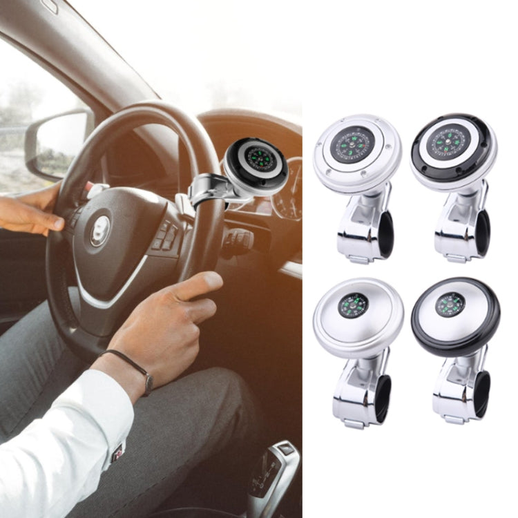 Car Steering Wheel Booster Ball Assist With Compass(B Model White) - Steering Wheel Accessories by PMC TechLife | Online Shopping South Africa | PMC TechLife | Buy Now Pay Later Mobicred