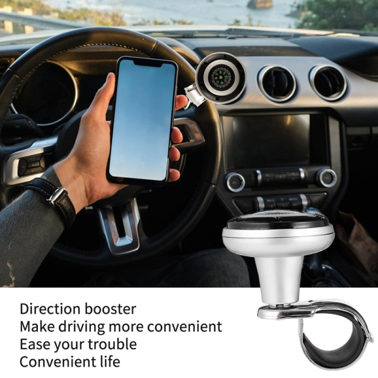 Car Steering Wheel Booster Ball Assist With Compass(B Model Black) - Steering Wheel Accessories by PMC TechLife | Online Shopping South Africa | PMC TechLife | Buy Now Pay Later Mobicred
