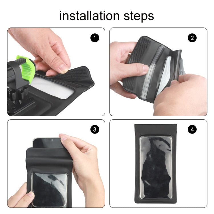 Outdoor Cycling Mobile Phone Navigation Waterproof Bracket(Black Green) - Holders by PMC TechLife | Online Shopping South Africa | PMC TechLife | Buy Now Pay Later Mobicred