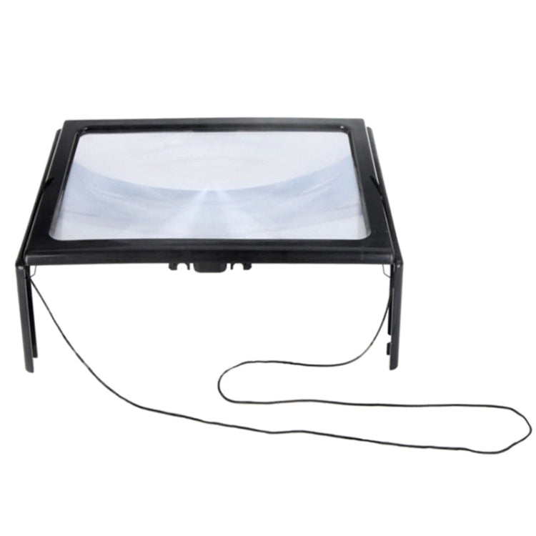WJ10015 Full Page Reading LED Light Three-dimensional Folding Bracket Magnifying Glass - Others by PMC TechLife | Online Shopping South Africa | PMC TechLife