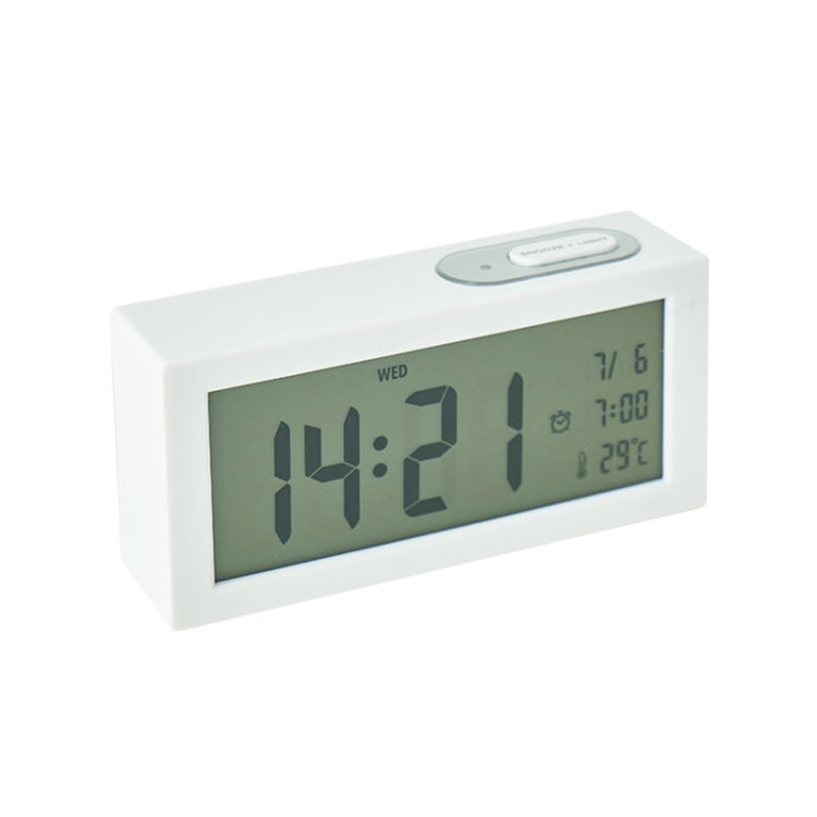 8890H Multifunctional Photosensitive Bedside Small Alarm Clock LCD Screen Digital Clock(White) - Alarm Clocks by PMc TechLife | Online Shopping South Africa | PMc TechLife | Buy Now Pay Later Mobicred