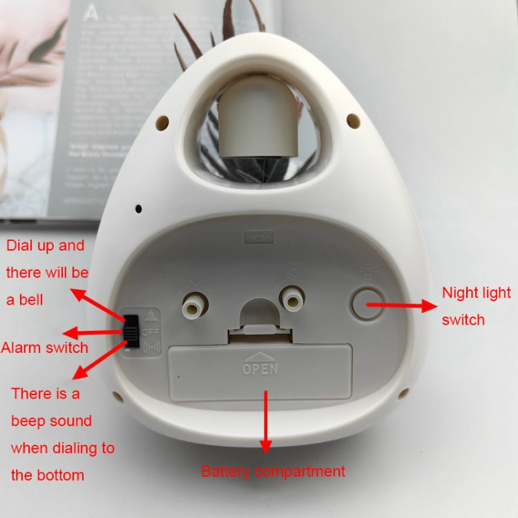 GH809 Egg-shaped Desktop Children Alarm Clock Bedside Cute Belling Clock(White) - Novelty Clock by PMc TechLife | Online Shopping South Africa | PMc TechLife | Buy Now Pay Later Mobicred