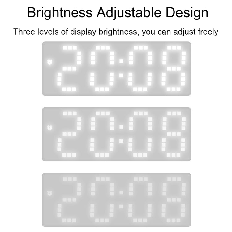 8017 LED Screen Voice Control Digital Alarm Clock Desktop Multifunctional Temperature Clock(White) - Alarm Clocks by PMc TechLife | Online Shopping South Africa | PMc TechLife | Buy Now Pay Later Mobicred