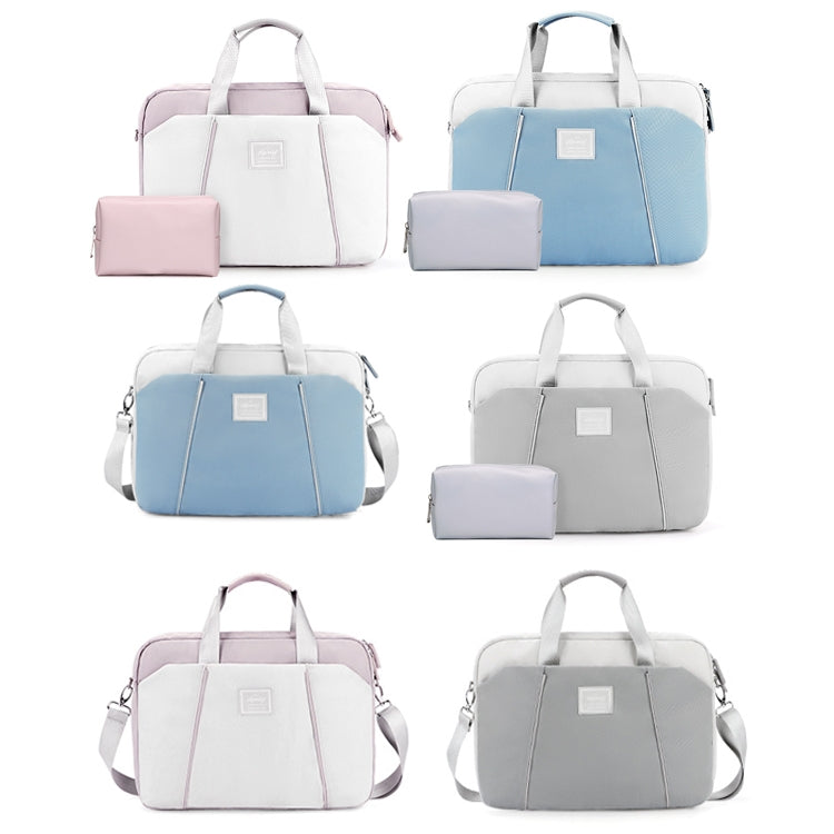 13.3-14 inch Computer Handheld Messenger Bag For Apple MacBook / Huawei / Xiaomi / Basne(Ladder Hand Lands Purple+Pink PU Power Package) - 13.3 inch by PMC TechLife | Online Shopping South Africa | PMC TechLife | Buy Now Pay Later Mobicred