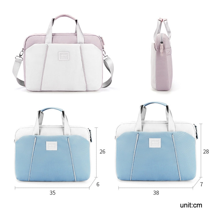 13.3-14 inch Computer Handheld Messenger Bag For Apple MacBook / Huawei / Xiaomi / Basne(Landscape tattoo light blue) - free shipping - PMC TechLife - Order now!