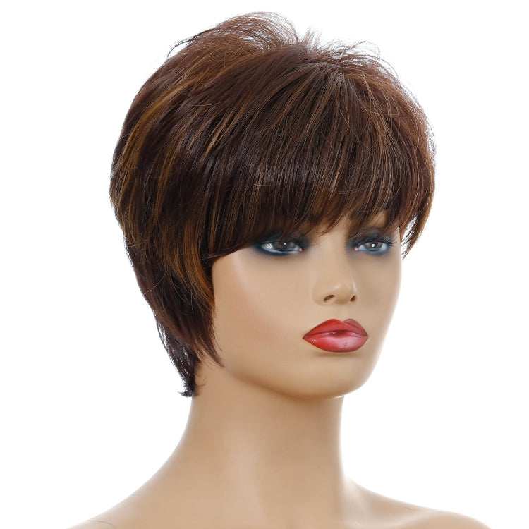 WIG-155 Ladies Short Curly Wig High Temperature Silk Chemical Fiber Headgear(Brown) - free shipping - PMC TechLife - Order now!