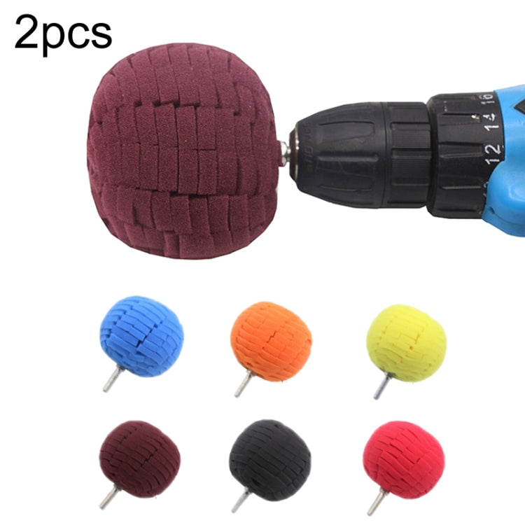 2pcs Car Wheel Rim Small Area Sponge Polishing Ball(Random Color Delivery) - Polishing Machine & Accessories by PMC TechLife | Online Shopping South Africa | PMC TechLife