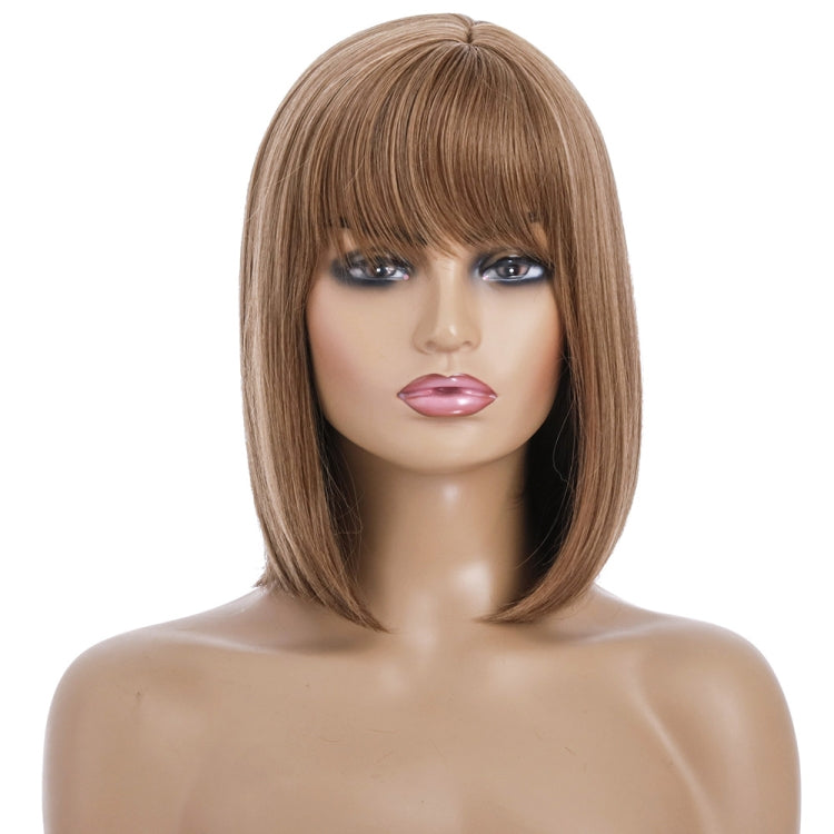 Wig-435A Brown Ladies High Temperature Silk Short Wig Chemical Fiber Headgear - free shipping - PMC TechLife - Order now!