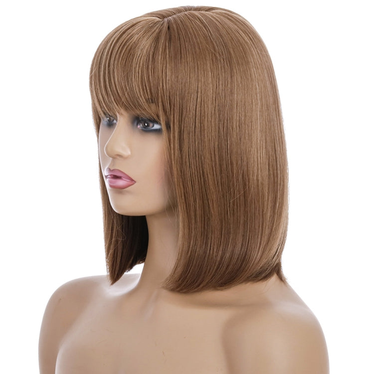 Wig-435A Brown Ladies High Temperature Silk Short Wig Chemical Fiber Headgear - free shipping - PMC TechLife - Order now!
