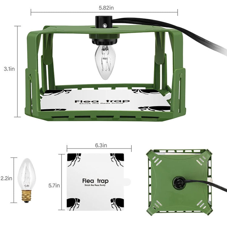 1pcs SK121 Square Fly Trap Flea Trap Pet Household Flea Light Catcher(AU Plug) - Traps by PMC TechLife | Online Shopping South Africa | PMC TechLife | Buy Now Pay Later Mobicred