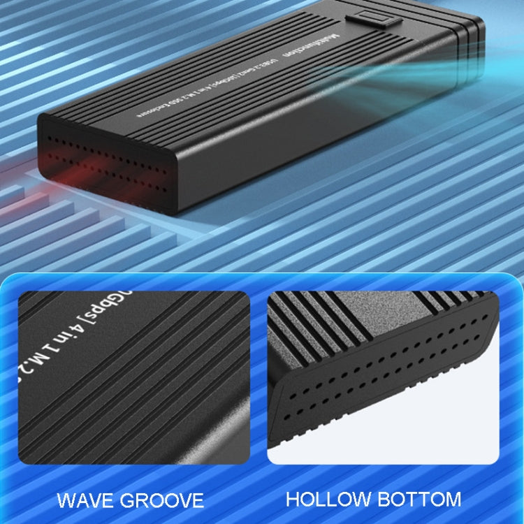 M.2 NVME SATA SSD Enclosure Adapter With 4 In 1 Hub USB 3.2 Gen 2 10Gbps HDD Adapter Support SD/TF Cardread(Black) - HDD Enclosure by PMC Jewellery | Online Shopping South Africa | PMC Jewellery | Buy Now Pay Later Mobicred