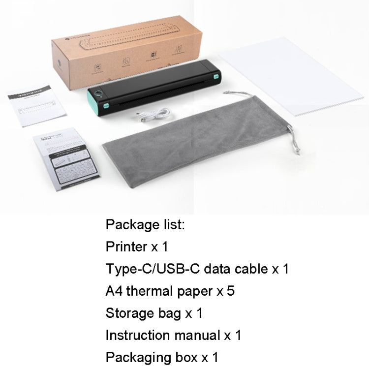 M08F Bluetooth Wireless Handheld Portable Thermal Printer(White Letter Version) - Printer by PMC TechLife | Online Shopping South Africa | PMC TechLife | Buy Now Pay Later Mobicred