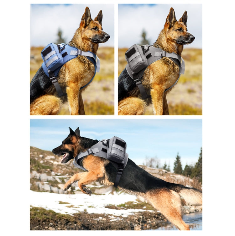 Dog Explosion-proof Chest Strap With Detachable Combination Backpack, Size: S(Grey) - Leashes & Chest Strap by PMC TechLife | Online Shopping South Africa | PMC TechLife | Buy Now Pay Later Mobicred