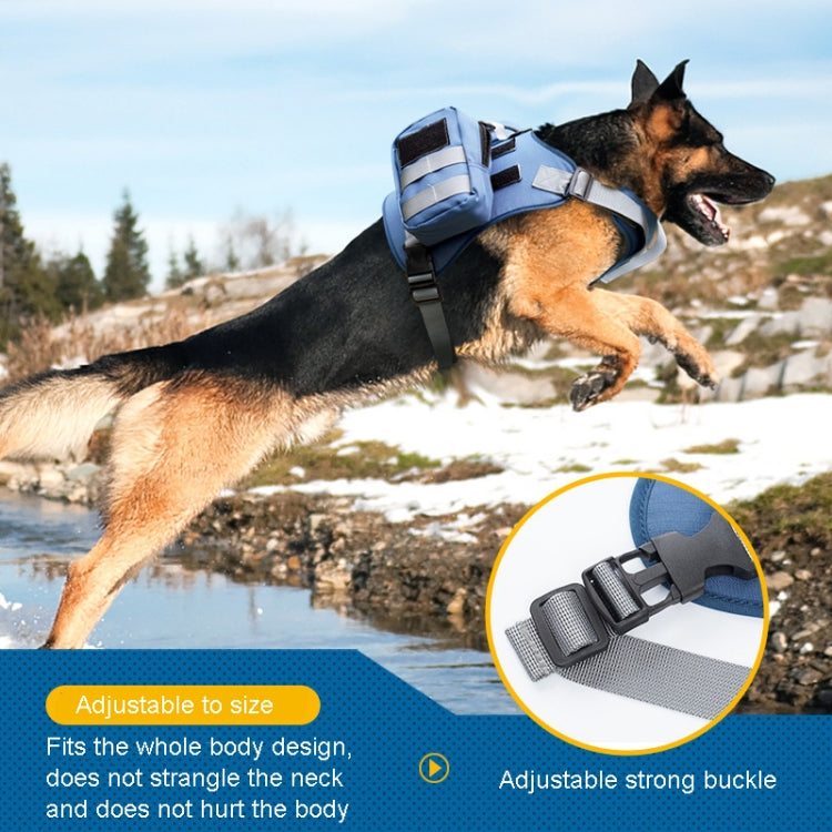 Dog Explosion-proof Chest Strap With Detachable Combination Backpack, Size: M(Lake Blue) - Leashes & Chest Strap by PMC TechLife | Online Shopping South Africa | PMC TechLife | Buy Now Pay Later Mobicred