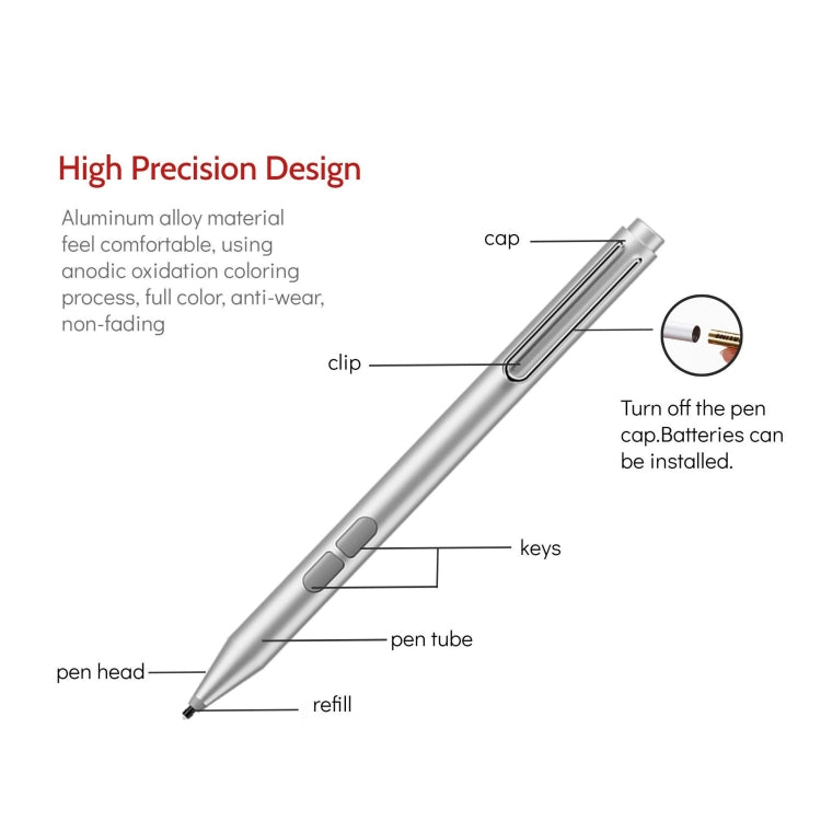 F94S For Microsoft Surface Series Stylus Pen 1024 Pressure Level Electronic Pen(Black) - Pencil Accessories by PMC TechLife | Online Shopping South Africa | PMC TechLife | Buy Now Pay Later Mobicred