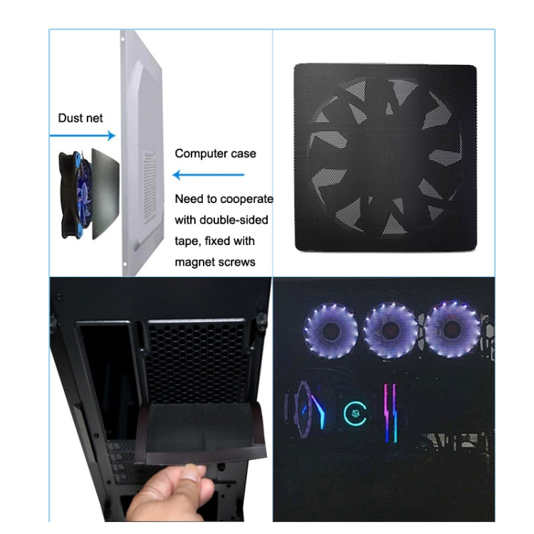 10pcs 14x28cm Encryption Version PVC Cooling Fan Dust Net Desktop Computer Industrial Fan Filter Cover - free shipping - PMC Jewellery - Order now!