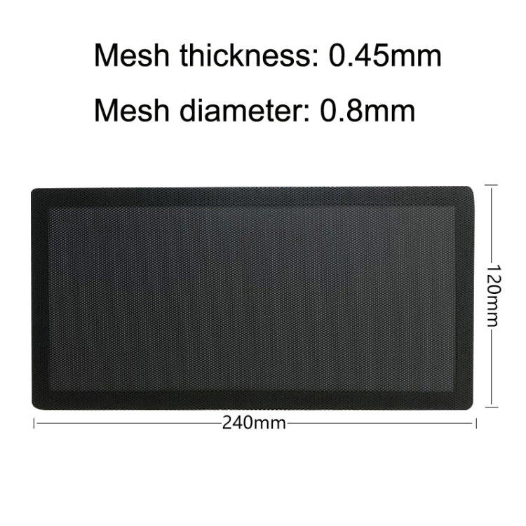 10pcs 12x24cm With Magnetic Suction PVC Cooling Fan Dust Net Desktop Computer Industrial Fan Filter Cover - Fan Cooling by PMC Jewellery | Online Shopping South Africa | PMC Jewellery | Buy Now Pay Later Mobicred