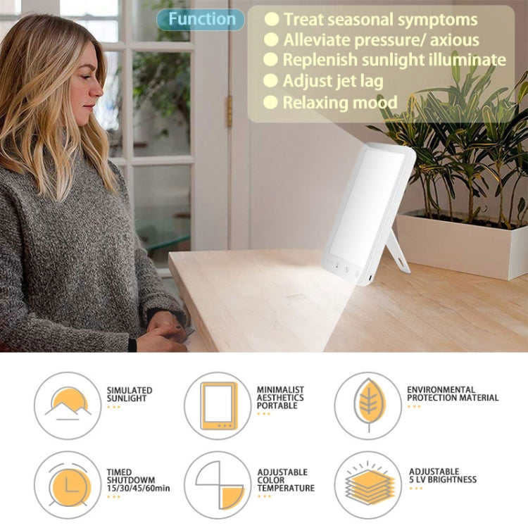 JSK-30 LED Timing Intelligent Dimming SAD Therapy Lamp, Specification: With Power Line+UK Plug - free shipping - PMC TechLife - Order now!