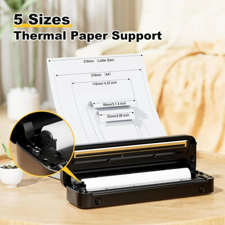 Phomemo M832 300dpi Wireless Thermal Portable Printer, Size: A4 Version(Gray) - free shipping - PMC TechLife - Order now!