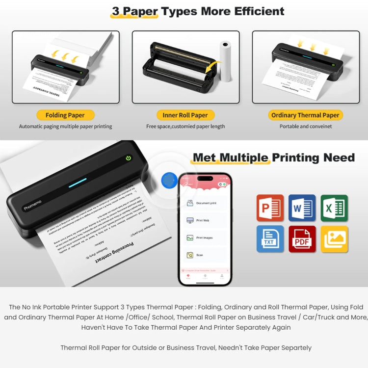 Phomemo M832 300dpi Wireless Thermal Portable Printer, Size: A4 Version(White) - free shipping - PMC TechLife - Order now!