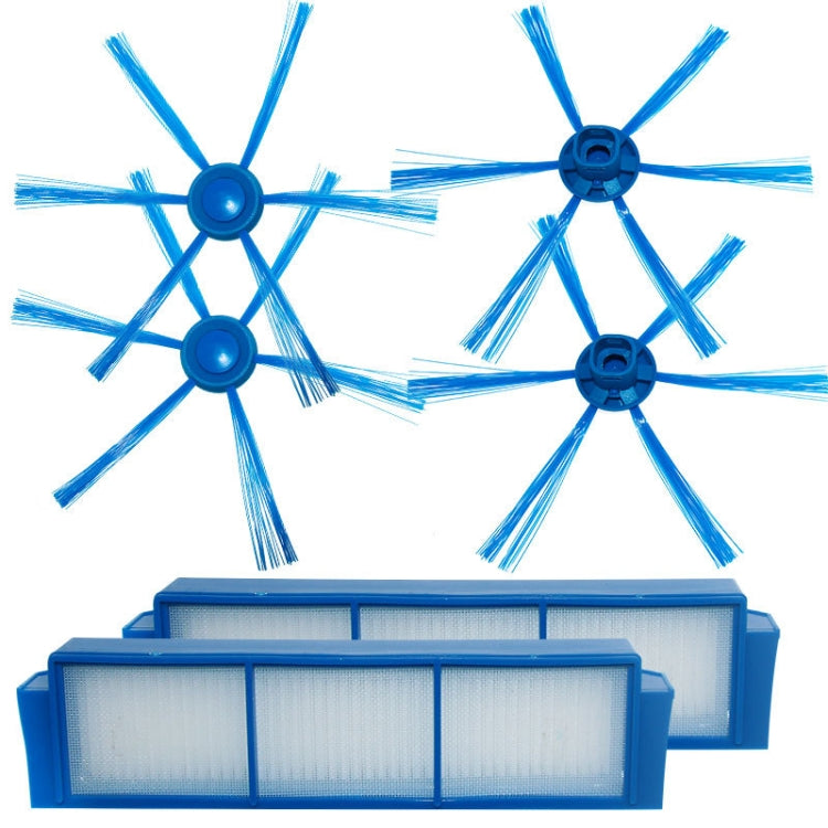 2pairs Side Brush+2 Filters For Philips FC8007 FC8792 FC8794 FC8796 Sweeper Accessories - For Philips Accessories by PMC TechLife | Online Shopping South Africa | PMC TechLife | Buy Now Pay Later Mobicred