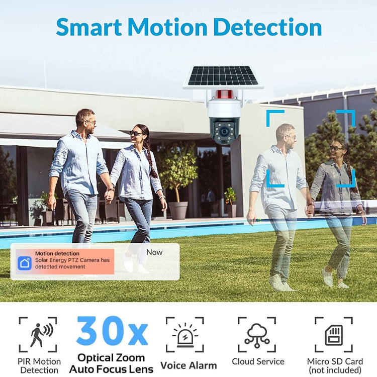 RH-Q10 Graffiti 5MP Wifi Wireless Solar Camera 30X Optical Zoom Auto Tracking Patrol IP66 Waterproof - Wireless Camera by PMC TechLife | Online Shopping South Africa | PMC TechLife