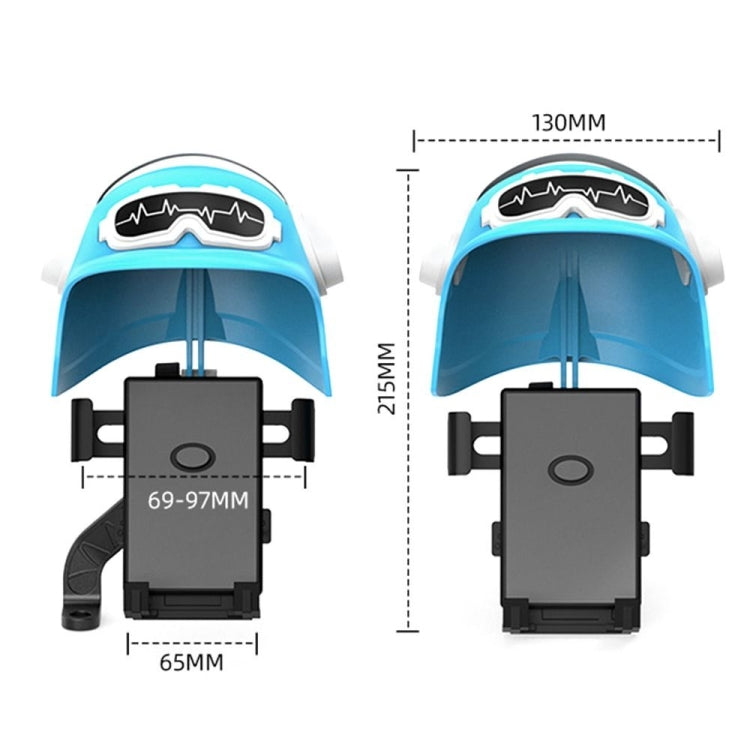 Small Helmet Sunscreen Phone Stand Bracket Motorcycle Mobile Phone Holder,Spec: Rearview Mirror Blue - Holder by PMC TechLife | Online Shopping South Africa | PMC TechLife | Buy Now Pay Later Mobicred