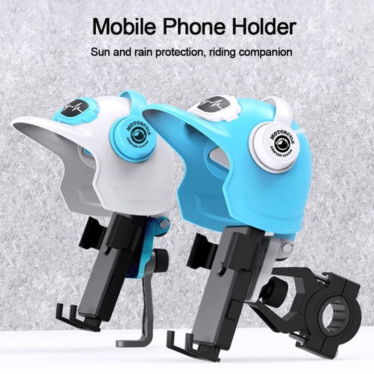 Small Helmet Sunscreen Phone Stand Bracket Motorcycle Mobile Phone Holder,Spec: Rearview Mirror White - Holder by PMC TechLife | Online Shopping South Africa | PMC TechLife | Buy Now Pay Later Mobicred