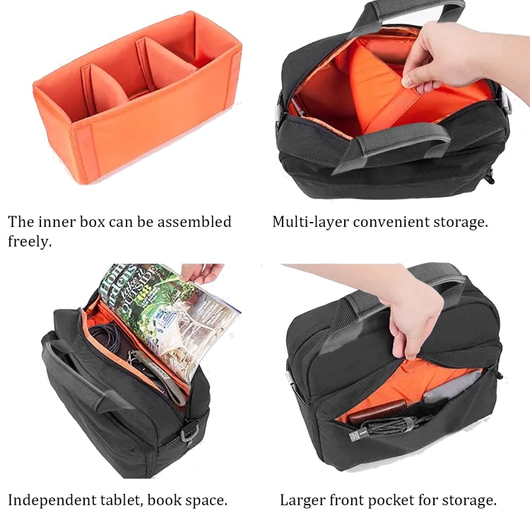 SLR Camera Bag Men Crossbody  Photography Bag Waterproof Carrying Case with USB Charging Port, Size: Large - Strap Satchel by PMC TechLife | Online Shopping South Africa | PMC TechLife | Buy Now Pay Later Mobicred