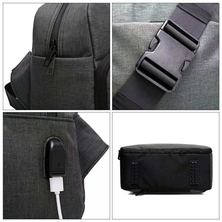 SLR Camera Bag Men Crossbody  Photography Bag Waterproof Carrying Case with USB Charging Port, Size: Large - Strap Satchel by PMC TechLife | Online Shopping South Africa | PMC TechLife | Buy Now Pay Later Mobicred