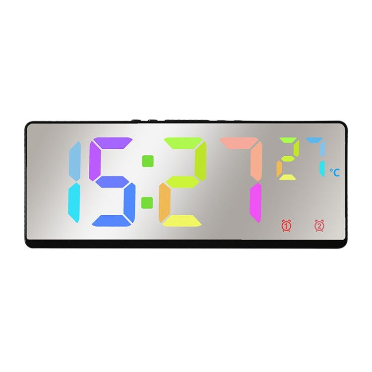6631 LED Digital Display Multifunctional Electronic Clock Desktop Temperature Mirror Alarm Clock(Color Light) - Alarm Clocks by PMc TechLife | Online Shopping South Africa | PMc TechLife | Buy Now Pay Later Mobicred