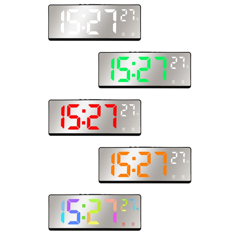 6631 LED Digital Display Multifunctional Electronic Clock Desktop Temperature Mirror Alarm Clock(White Light) - Alarm Clocks by PMc TechLife | Online Shopping South Africa | PMc TechLife | Buy Now Pay Later Mobicred