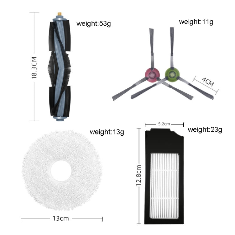 2pairs Side brush For ECOVACS X1 ONMI / X1 TURBO Vacuum Cleaner Accessories - For ECOVACS Accessories by PMc TechLife | Online Shopping South Africa | PMc TechLife | Buy Now Pay Later Mobicred