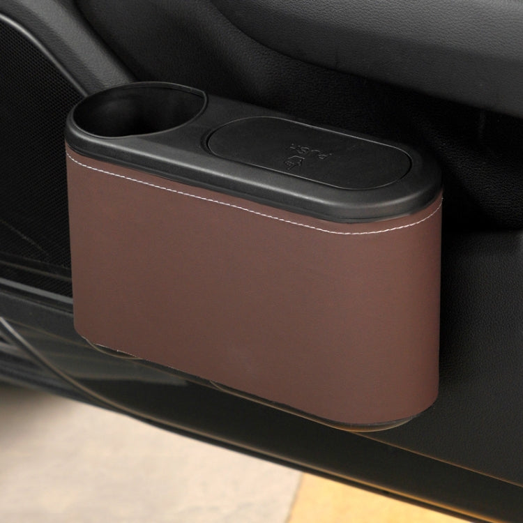 Car Seat Water Cup Holder Umbrella Storage Box Trash Can, Color: Brown Leather - Stowing Tidying by PMC TechLife | Online Shopping South Africa | PMC TechLife | Buy Now Pay Later Mobicred