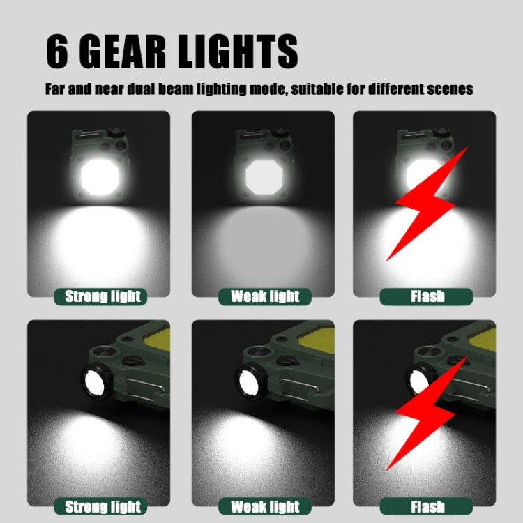 Mini Keychain COB Flashlight USB Rechargeable Magnetic Work Light For Outdoor Camping(Black) - Mini Flashlight by PMC TechLife | Online Shopping South Africa | PMC TechLife