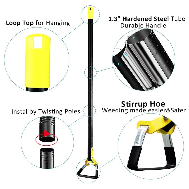 MYL-10 Stirrup Ring Weeding Hoes Garden Tools, Specification:  4 Sections 1.6m - Garden Hand Tools by PMC TechLife | Online Shopping South Africa | PMC TechLife