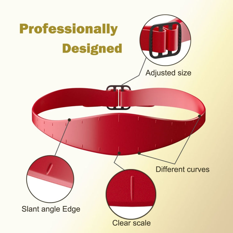 GO042 Adjustable Haircut Trimmer Ruler Neck Hair Trimmer Strap Shaving Styling Template(Red) - free shipping - PMC TechLife - Order now!