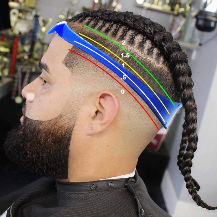 GO042 Adjustable Haircut Trimmer Ruler Neck Hair Trimmer Strap Shaving Styling Template(Blue) - free shipping - PMC TechLife - Order now!