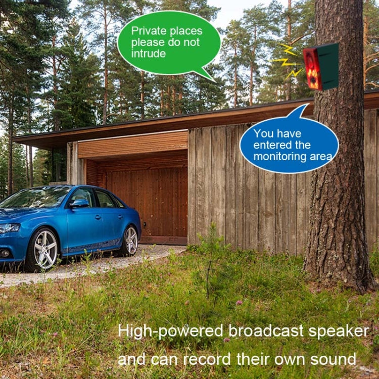 N911N Solar Alarm Infrared Sensor Sound And Light Blast Warning Light Animal Repeller(English Version) - Alarm System by PMC TechLife | Online Shopping South Africa | PMC TechLife