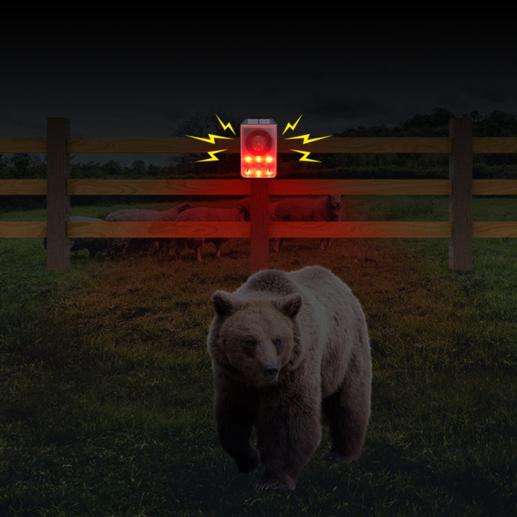 N911N Solar Alarm Infrared Sensor Sound And Light Blast Warning Light Animal Repeller(English Version) - Alarm System by PMC TechLife | Online Shopping South Africa | PMC TechLife