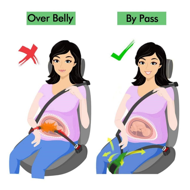 Pregnant Car Seat Belt Anti Stranglehold Belly Protection Fetal Regulator(Pink) - Seat Belts & Padding by PMC TechLife | Online Shopping South Africa | PMC TechLife | Buy Now Pay Later Mobicred