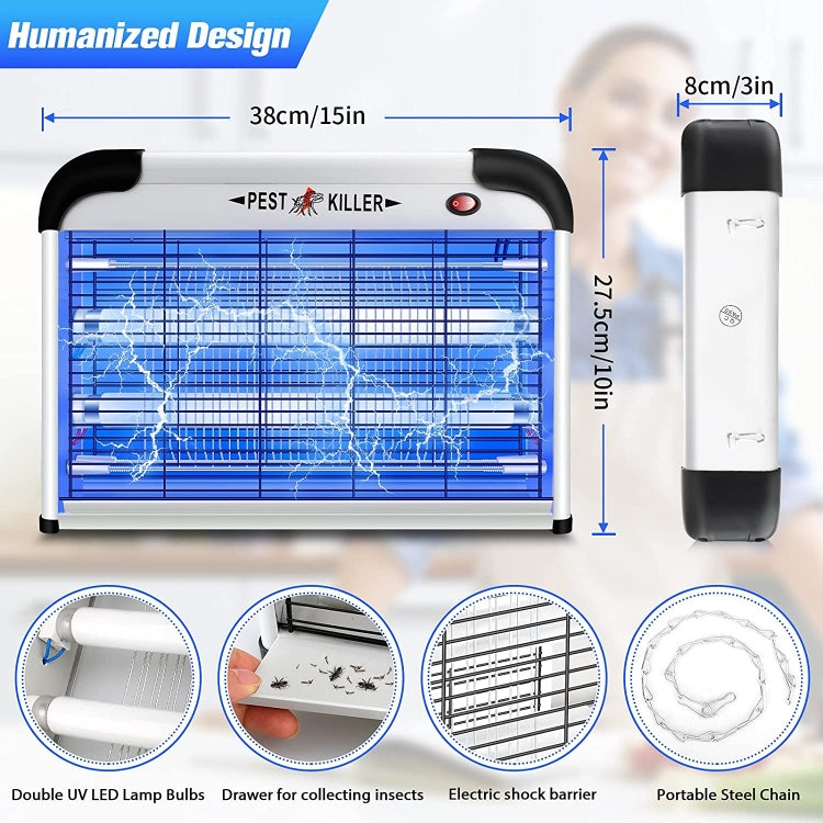 SK611 Indoor Household 20W Electric Shock Mosquito Killer Lamp High Voltage Hotel Fly Killer Lamp(US Plug) - Repellents by PMC TechLife | Online Shopping South Africa | PMC TechLife | Buy Now Pay Later Mobicred