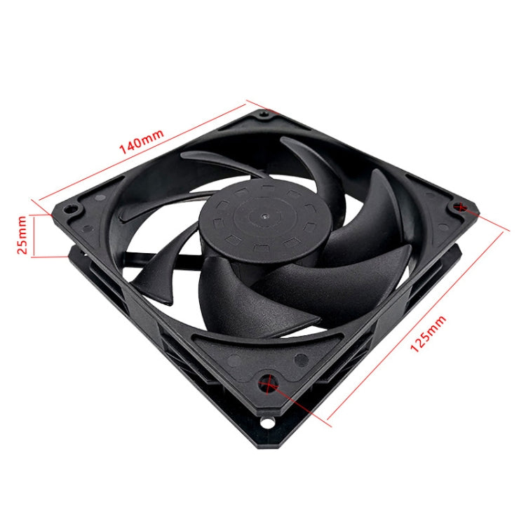 MF14025 4pin High Air Volume Low Noise High Wind Pressure FDB Magnetic Suspension Chassis Fan 2500rpm (Black) - free shipping - PMC Jewellery - Order now!