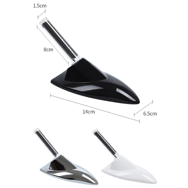 Car Solar Shark Fin With Antenna LED Warning Light, Specification: Silver with Remote Control - Warning Lights by PMC TechLife | Online Shopping South Africa | PMC TechLife | Buy Now Pay Later Mobicred