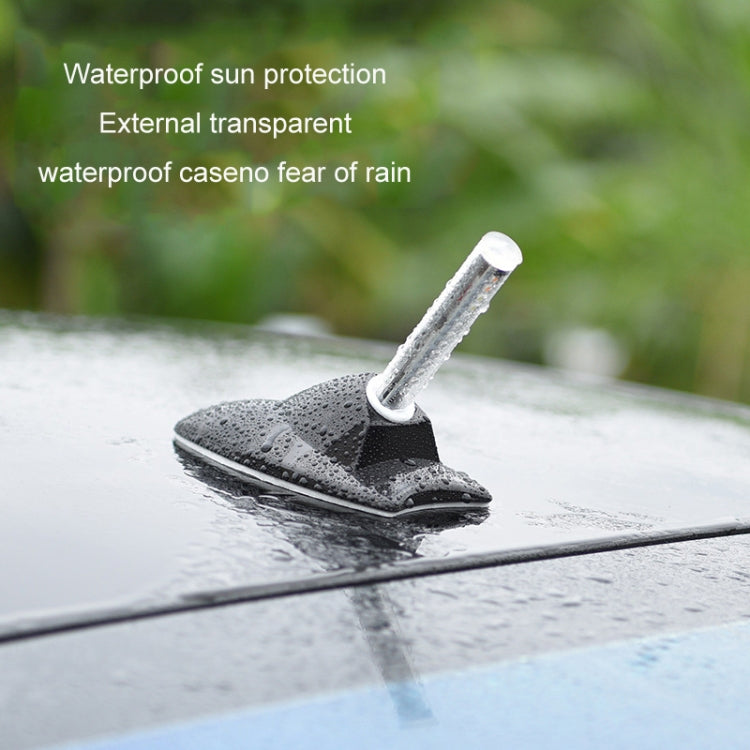 Car Solar Shark Fin With Antenna LED Warning Light, Specification: White with Remote Control - Warning Lights by PMC TechLife | Online Shopping South Africa | PMC TechLife | Buy Now Pay Later Mobicred