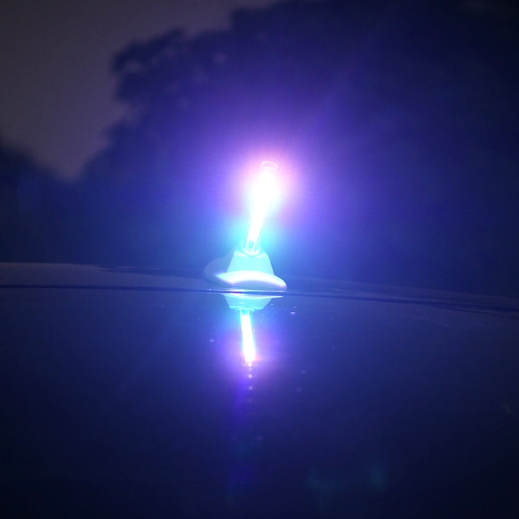 Car Solar Shark Fin With Antenna LED Warning Light, Specification: White with Remote Control - Warning Lights by PMC TechLife | Online Shopping South Africa | PMC TechLife | Buy Now Pay Later Mobicred