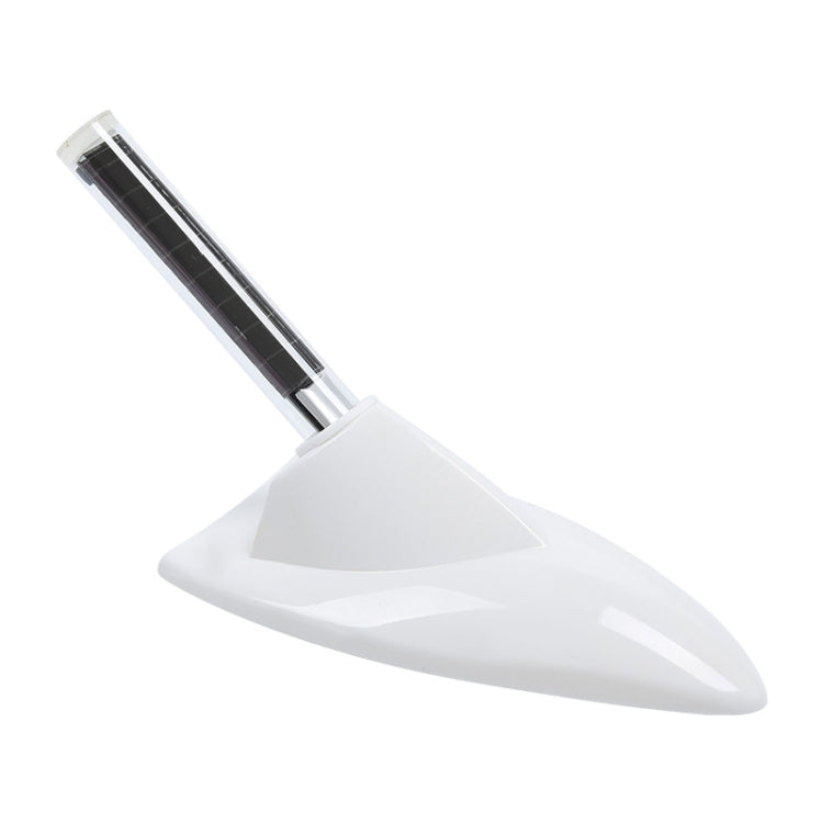 Car Solar Shark Fin With Antenna LED Warning Light, Specification: White - free shipping - PMC TechLife - Order now!