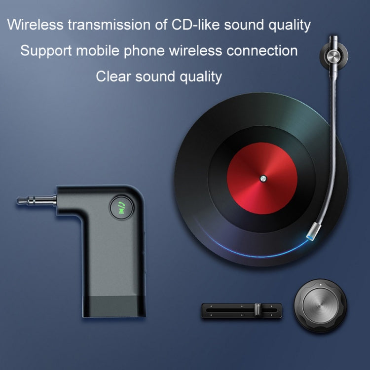 S-18 Car Mini AUX Audio Adapter Wireless Bluetooth 5.0 Receiver - Bluetooth Car Kits by PMC TechLife | Online Shopping South Africa | PMC TechLife | Buy Now Pay Later Mobicred