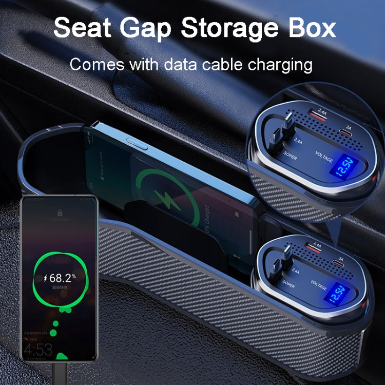 Vehicle Seat Gap Storage Box Organizer Front Seat Console Side Pocket ,Spec: No Wireless Charging Upgrade Wire - Stowing Tidying by PMC TechLife | Online Shopping South Africa | PMC TechLife | Buy Now Pay Later Mobicred