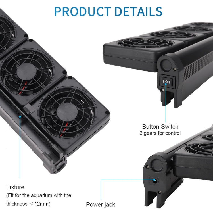 Fish Tank Cooling Fan Cooling Silent Aquarium Fan, Specification: 4 Head UK Plug - Fish Tanks & Accessories by PMC TechLife | Online Shopping South Africa | PMC TechLife | Buy Now Pay Later Mobicred